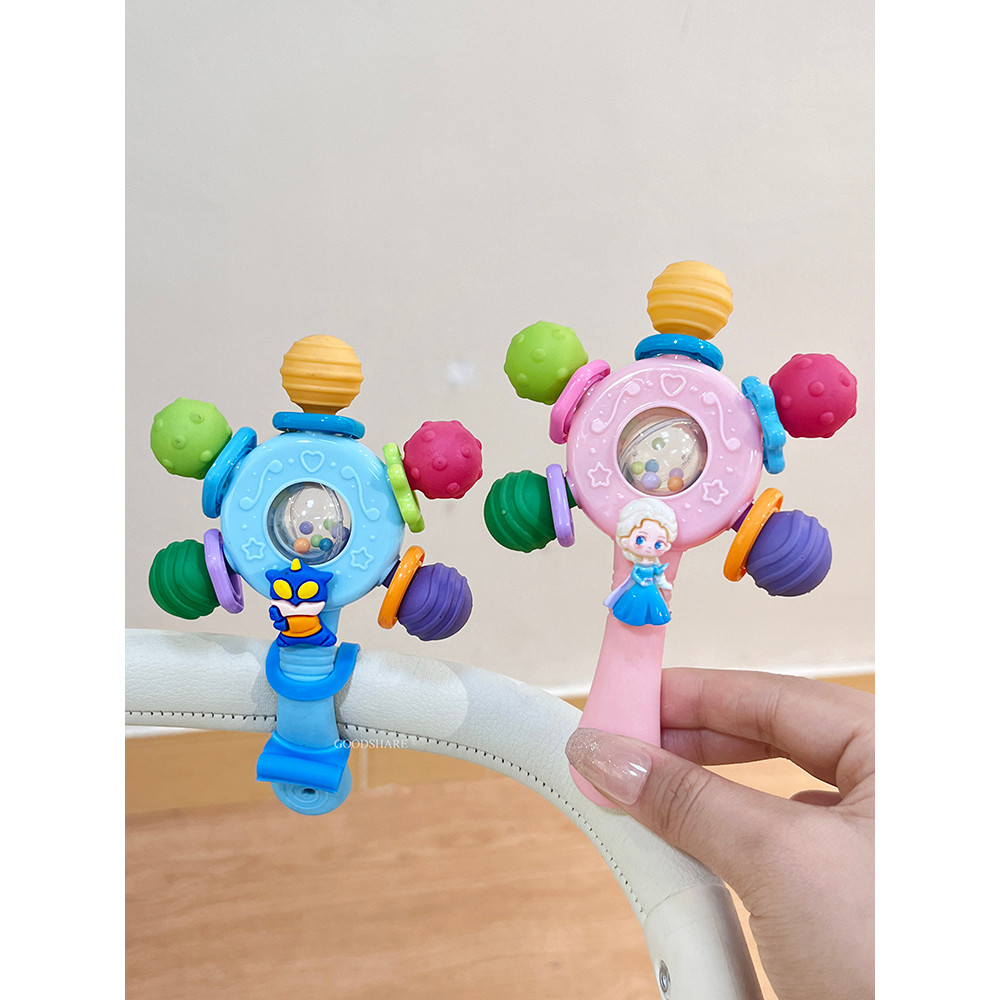 Carrinho de bebê chocalho brinquedo pode morder mordida confortável ferramenta prática educacional mais de 0-6 meses beb