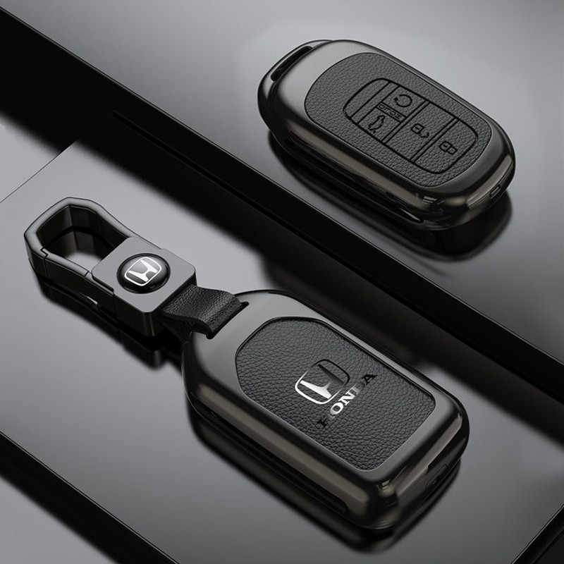 Capa De Chave De Carro Honda Em Liga De Zinco-Serve Para Civic , Accord , CR-V , Fit , XR Vezel , Integra Acessórios