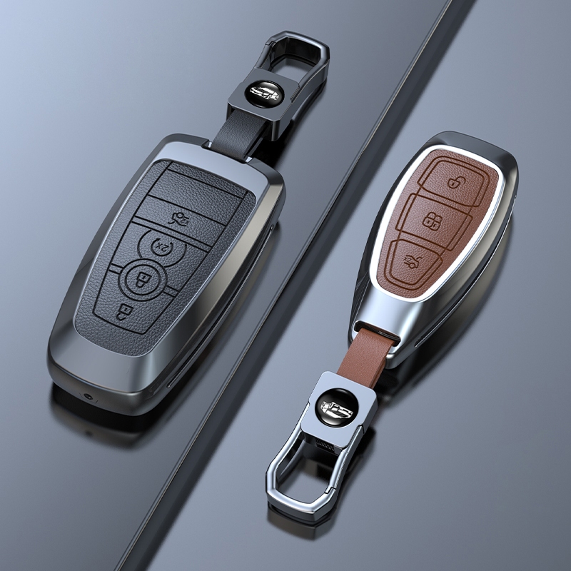 A Capa De Chave De Carro De Liga De Zinco É Adequada Para 23 Ford Mondeo Sharp l evos explorer Focus Bolsa Fivela Acessó