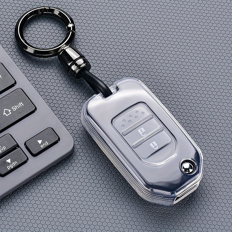 Aplicável A HONDA Capa Para Chave Dobrável Accord Crv Civic Xrv Vezel Fit Crider Jade Alloy Car Shell Buckle Textura De