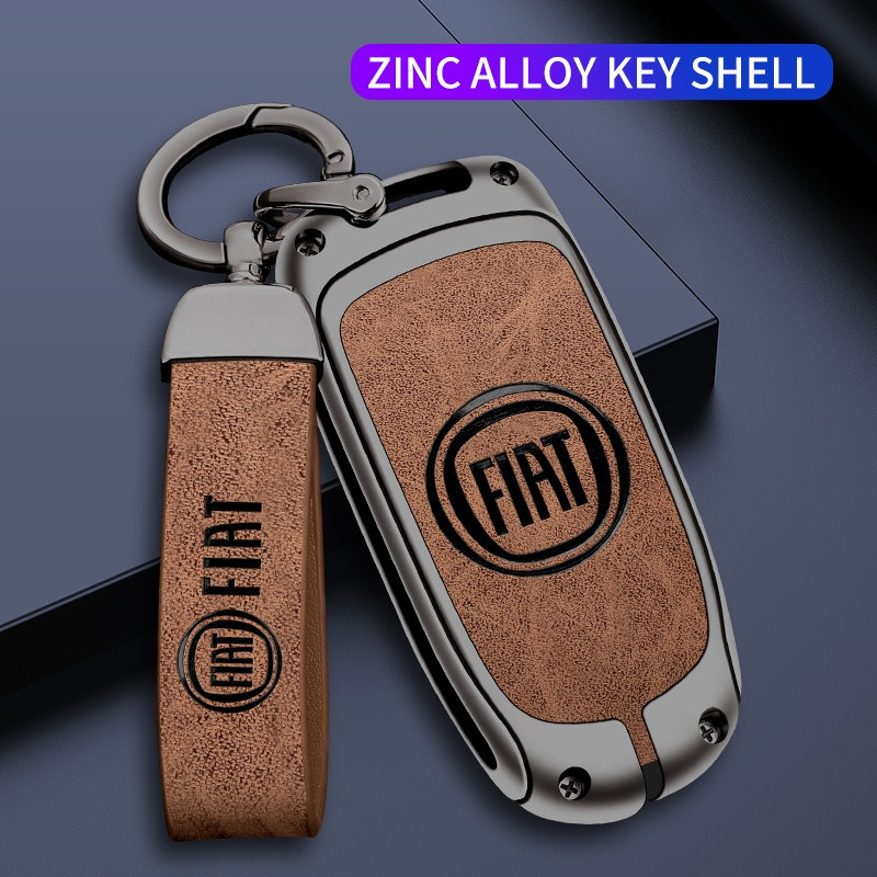 Capa De Chave Remota De Liga De Zinco Para Fiat Freemont 500X Acessórios Carro Protetor Automático Porta-Chaves