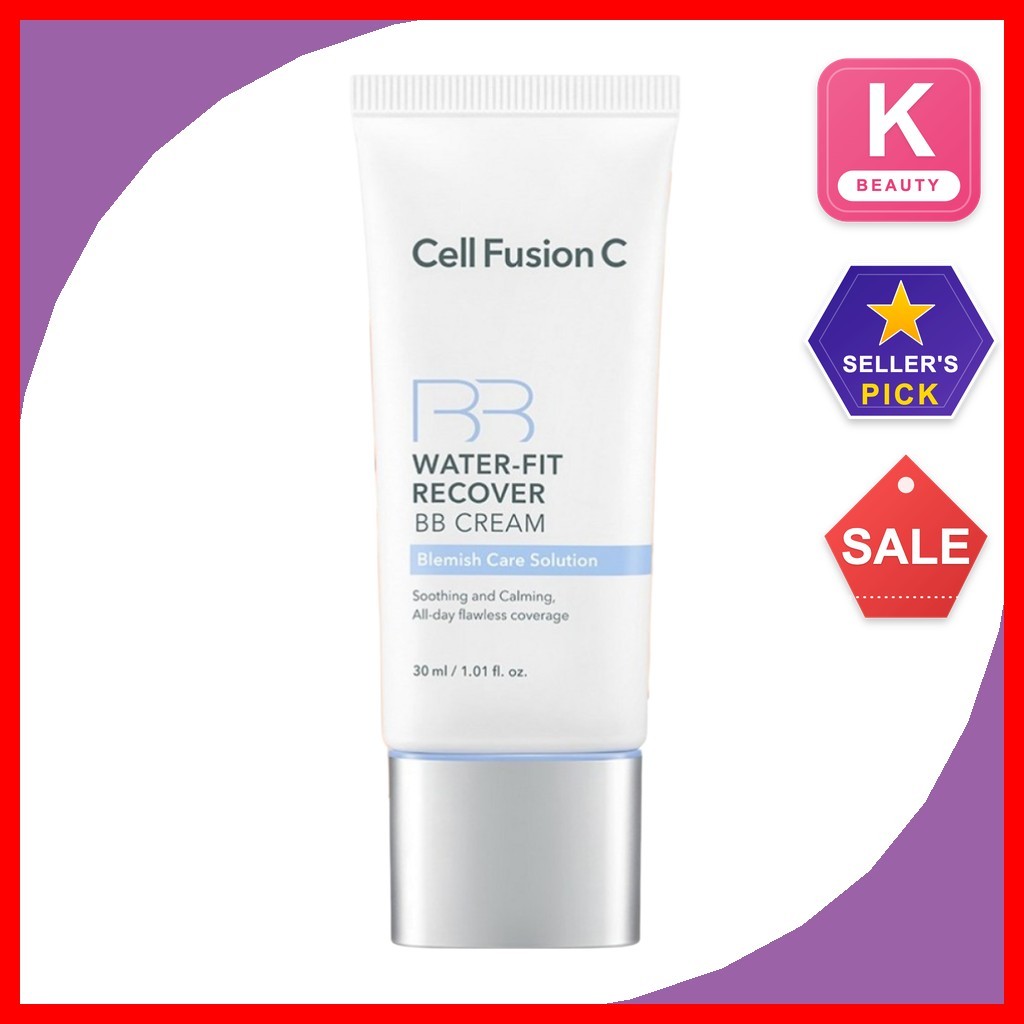 [Cell Fusion C] Creme BB Recuperador Water-Fit 30ml 1 Unidade/Coreano/Cuidado Hidratante Com Cobertura Natural