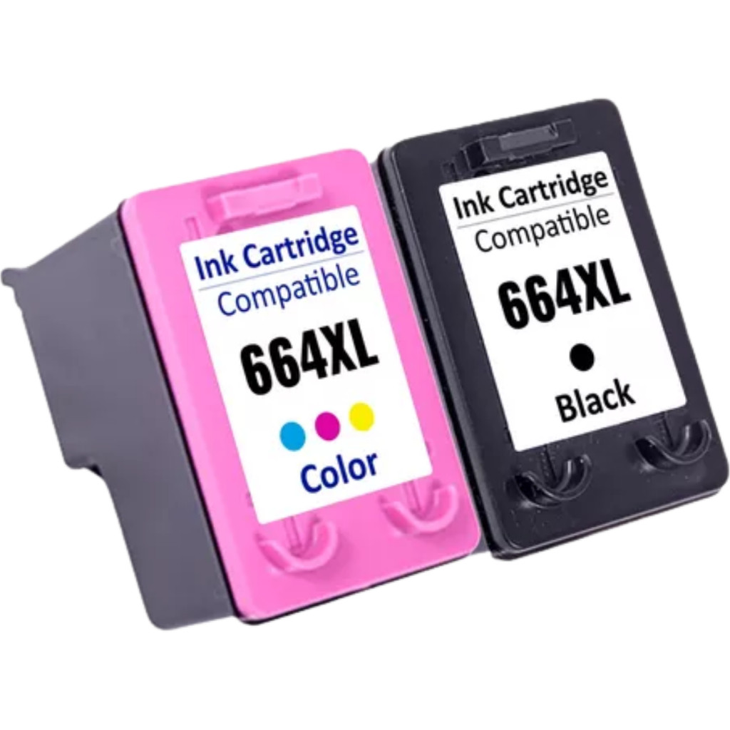 kit 2 Cartuchos compativeis De Tinta 664xl Black E 664xl Color