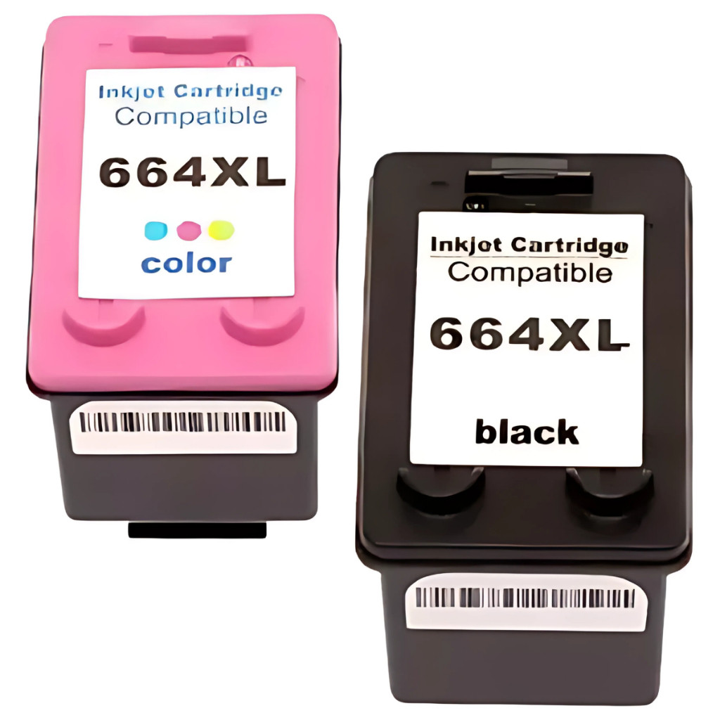 kit 2 Cartuchos compativeis 664xl Black + 664xl Color