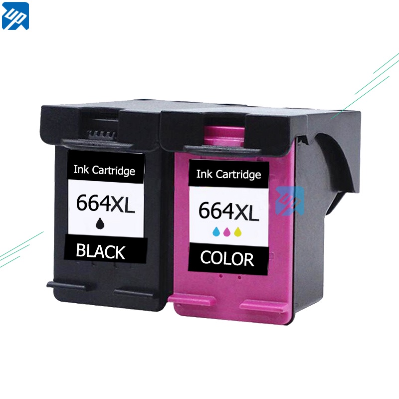 Kit 2 cartuchos de tinta 664xl black/color compatível 15ml