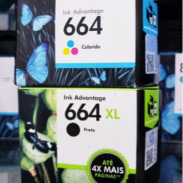 Kit Cartucho Hp 664xl Preto + 664 Color Original Lacrado