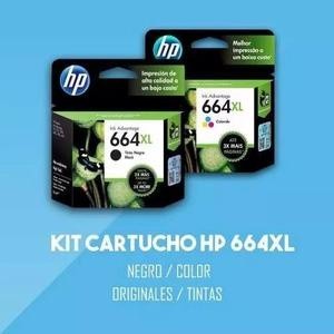 Cartucho Hp 664xl Preto + Color Originais 2676 3776 4676 top