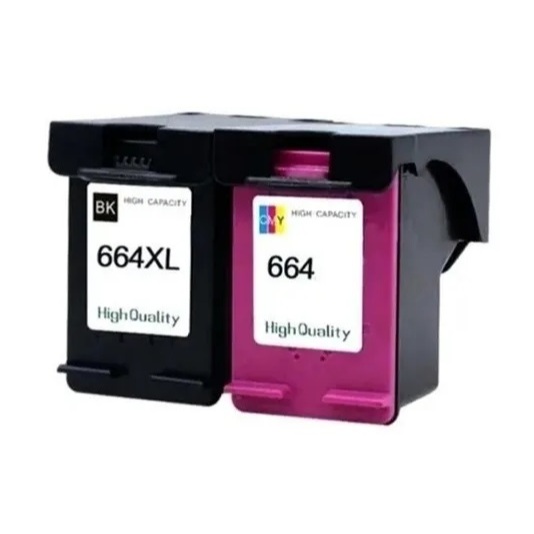 Kit Cartuchos 664xl Black E 664xl Color P/ 1115 2134 2676 Prontos para uso