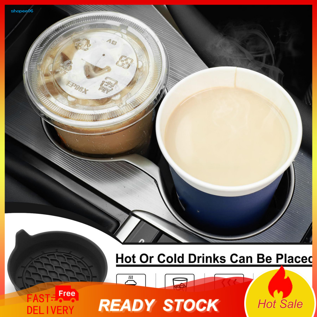 Car Water Coaster Cup Holder Protector 2pcs Silicone Coasters with Handle Design – Easy to Clean Drink Protectors Anti