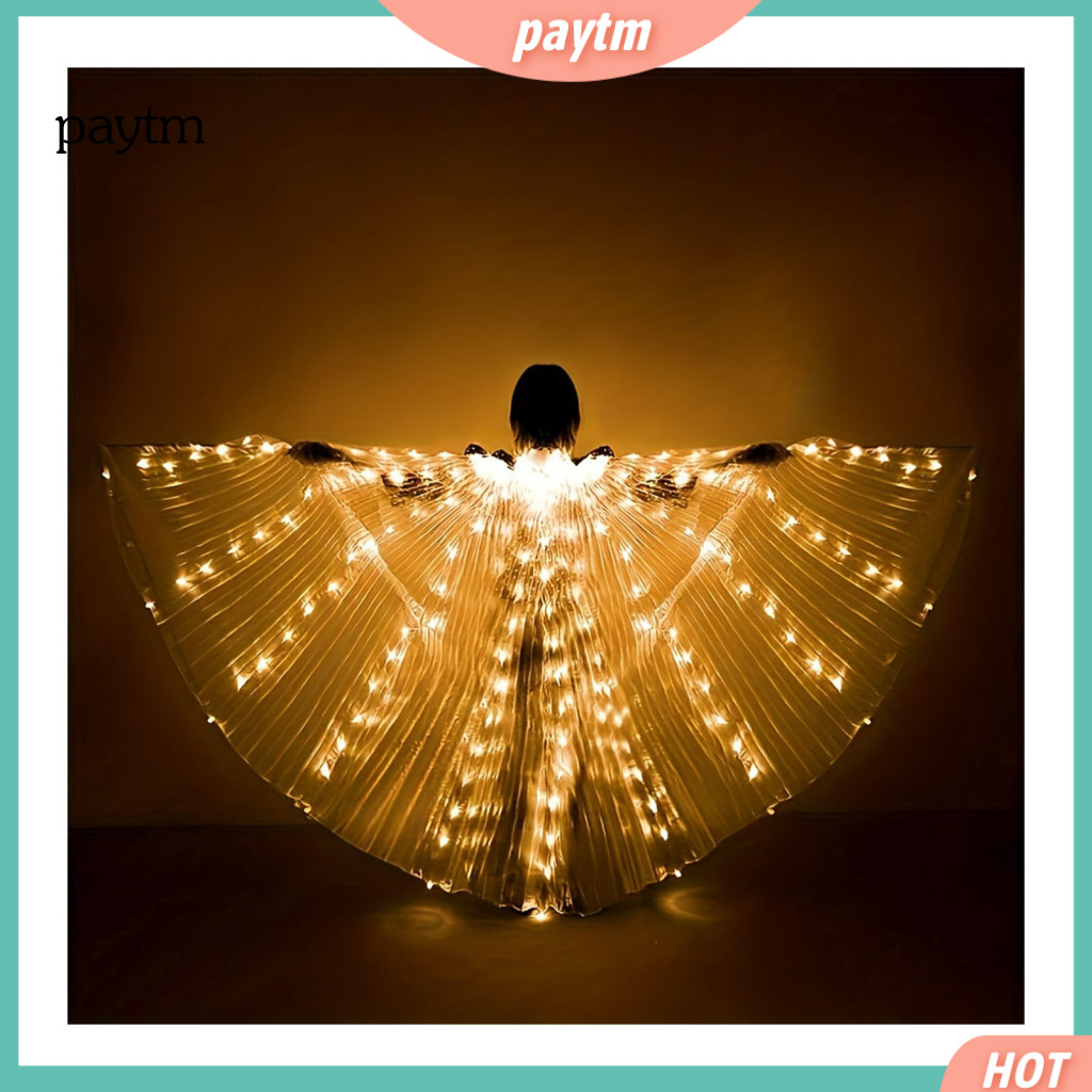 Halloween Cosplay Light Up Wings Led Belly Dance for Adults Kids Colorful Glowing Costume Foldable for Stage Shows