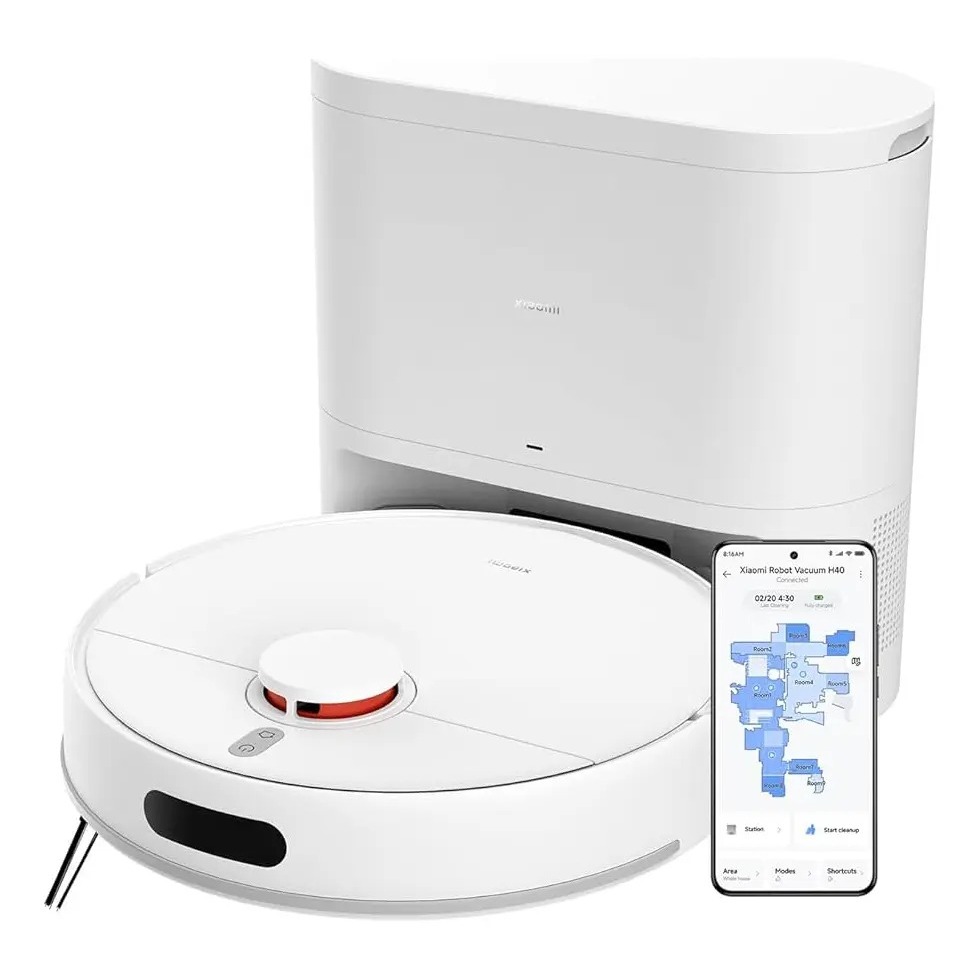 Aspirador De Pó Xiaomi H40 10000 Pa Robot White White Mop Branco 127v