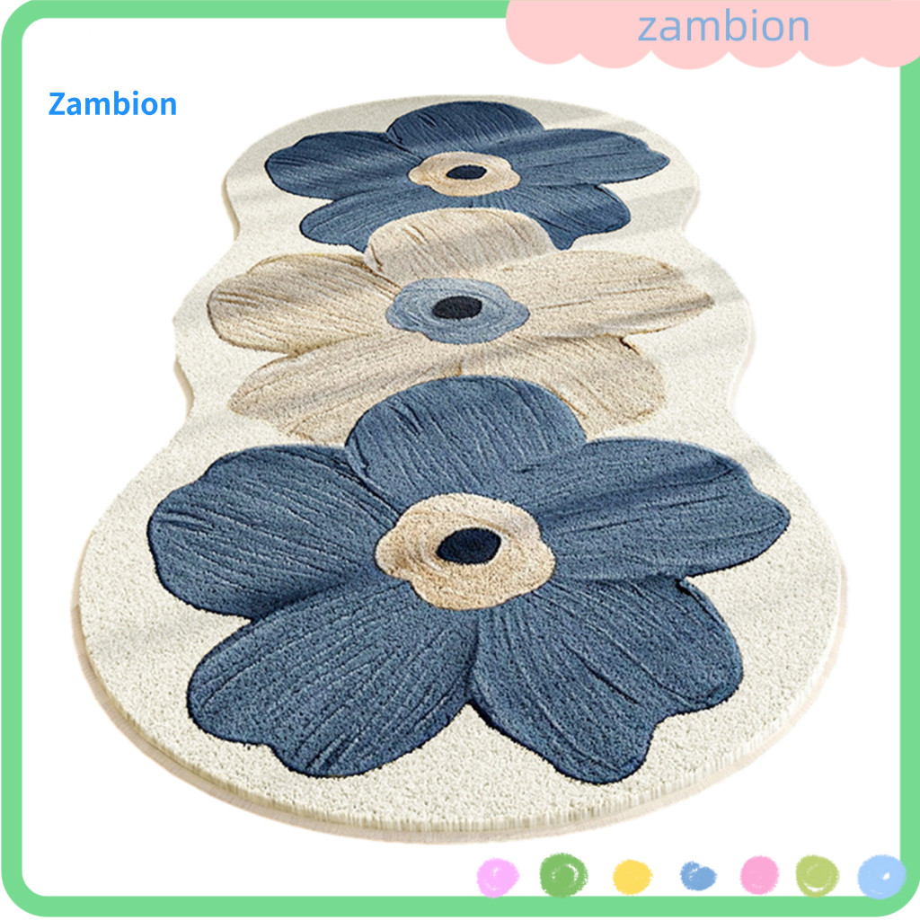 Bedroom Rug Anti-slip Vintage Floral Area Non-slip Soft Washable Floor Mat for Room Kitchen Bathroom – Elegant Spring