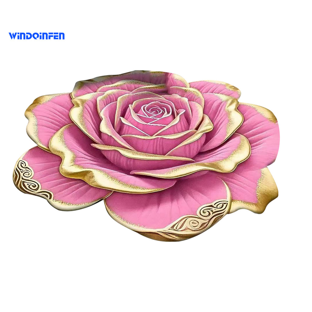 Non-slip Bathroom Rug Floral Plush Floor Mat 3d Flower Shape Absorbent Bath Soft Carpet for Bedroom Kitchen Living Room