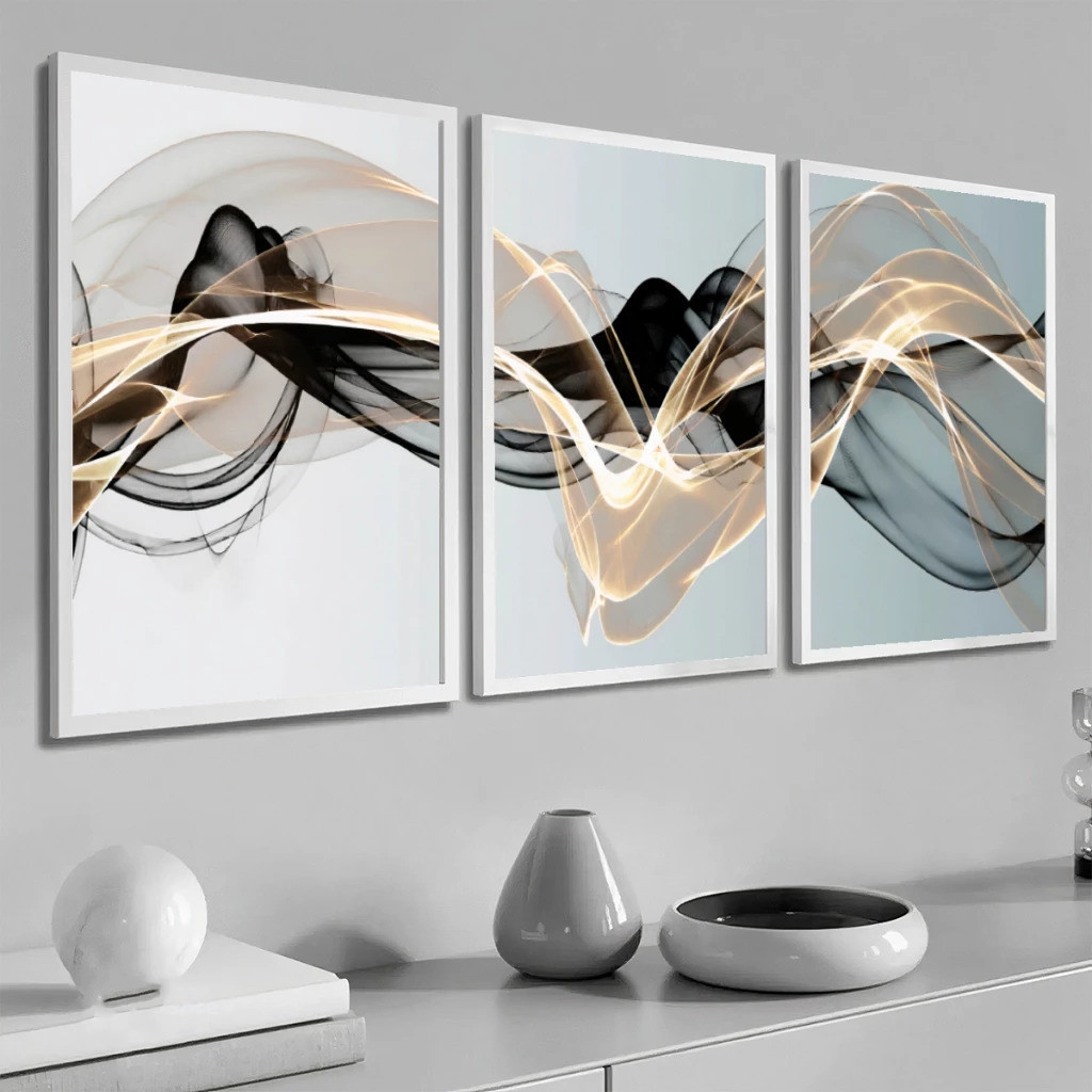 Decorative paintings ink and light luxury style living room bedroom wall decoration