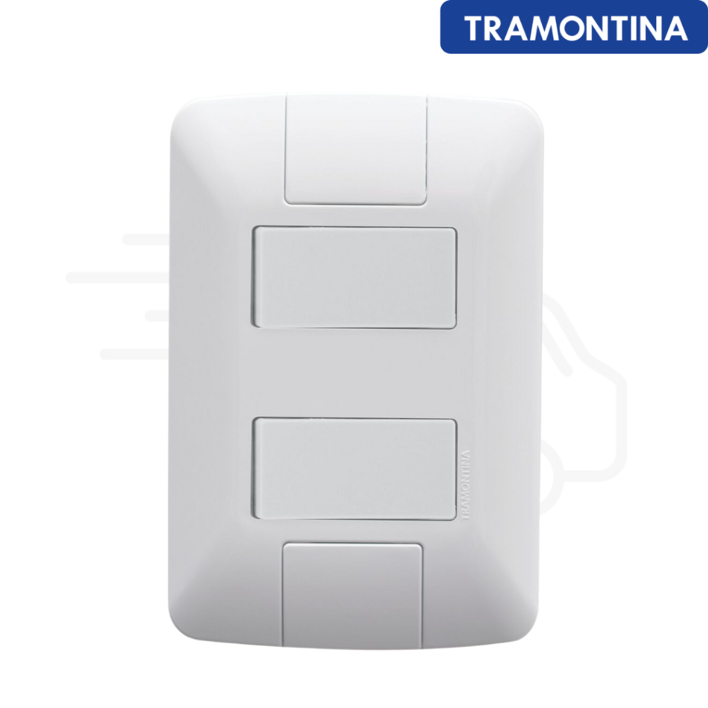 Interruptor 2 Teclas Paralelo c/ Placa Aria 4x2 Tramontina