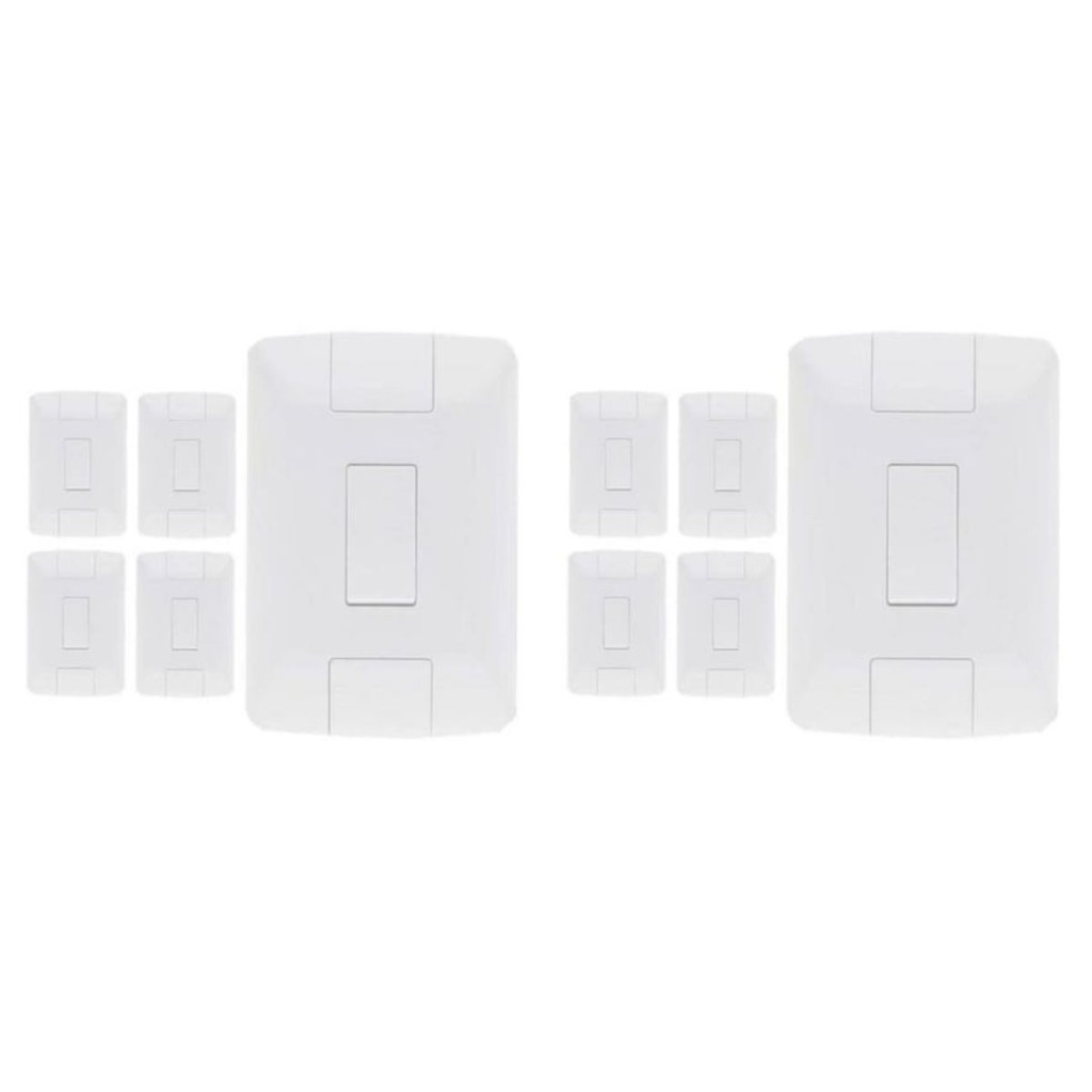Kit 10 Interruptores 1 Tecla Paralelo 6A Tramontina Aria