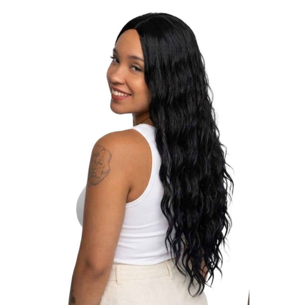 Lace Front Longa Cacheada Fibra Orgânica Premium Natural