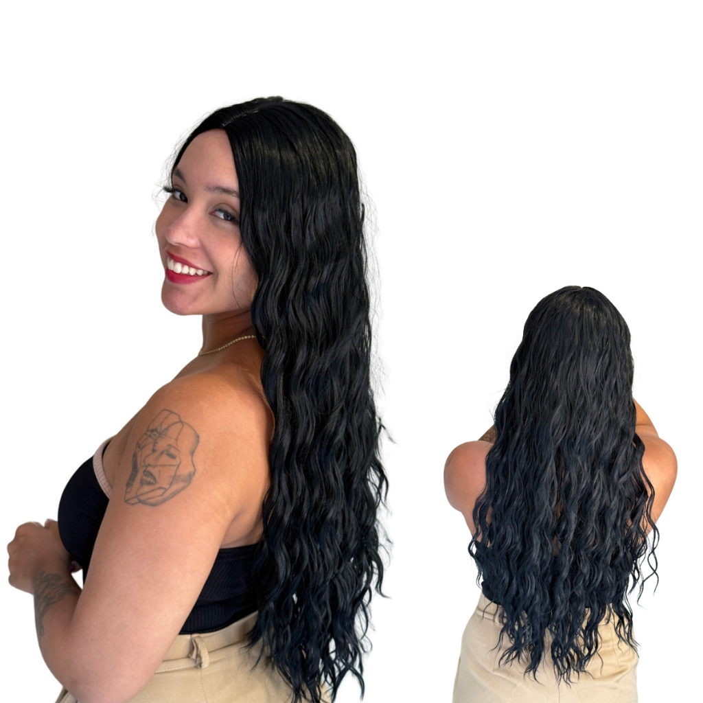 Peruca Lace Longa Ondulada Orgânica Premium Idêntica Humano