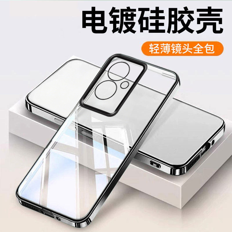 Capa de telefone OPPOa2 Novo estilo a1s Galvanoplastia Transparente Silicone Moda Lente criativa Capa macia com tudo inc