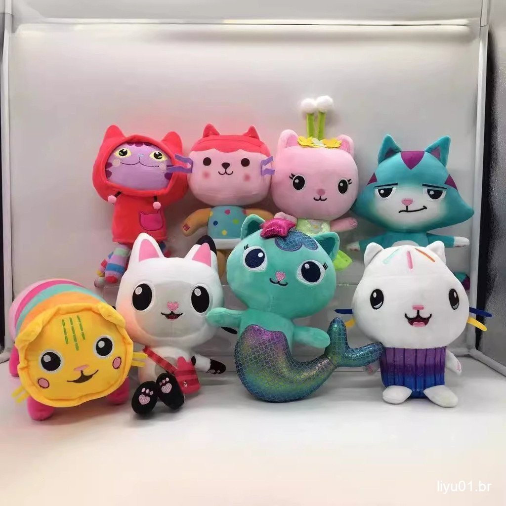 Tik Tok Mesmo Estilo Gabby's Dollhouse Gabby's Dollhouse Cute Kitten Plush Toy-Presente para Namorada Crianças Presente