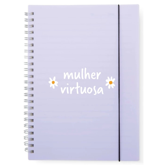 Kit Caderno Devocional Cristão Feminino + Caneta Multifuncional + Chaveiro
