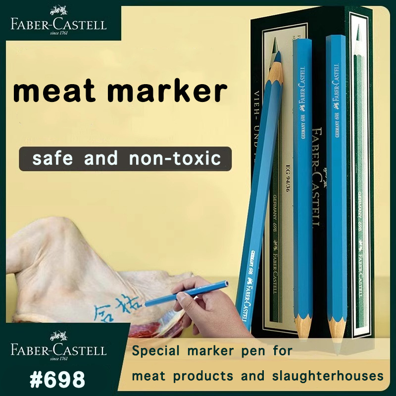 Alemanha Faber-Castell 698 , Caneta Marcadora Especial Para Produtos De Carne E Massas , Lápis De Cor Solúvel Em Água Az