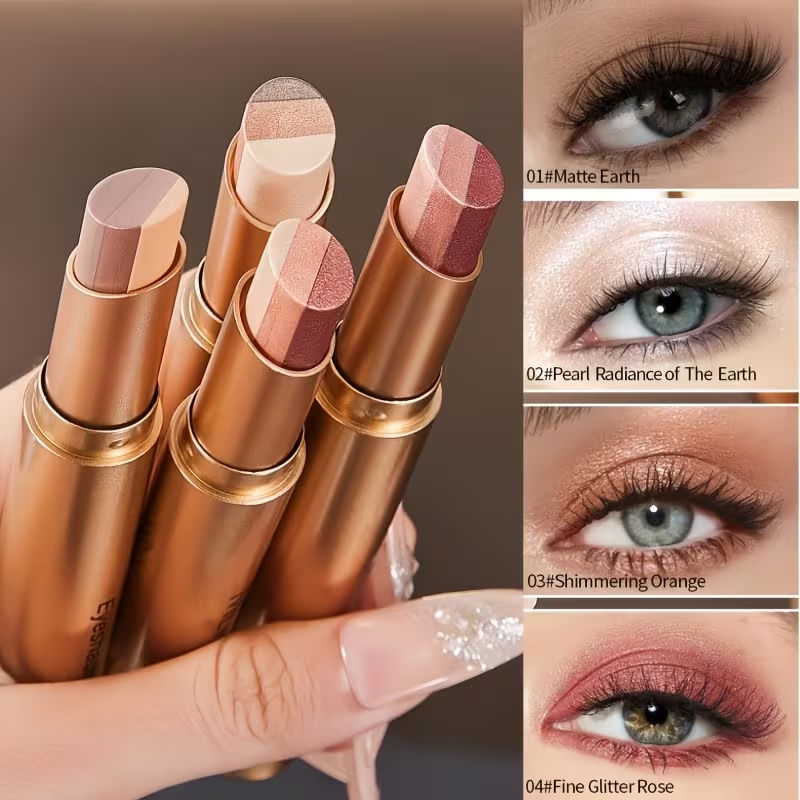 Caneta Sombra Multicolorida, Leve e Portátil, Longa Duração, Alta Fixação, Produto de Beleza para Olhos Natural para