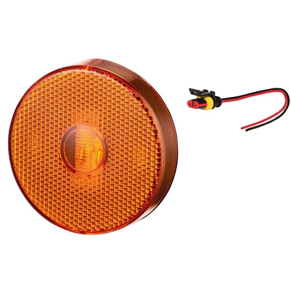 LANTERNA LED IVA LATERAL C/ PARAFUSO C/ CONECTOR 85MM AMARELA - L31100AM