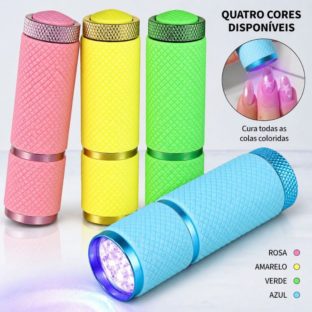 Lanterna Led Uv Branca Cabine Portatil Para Unha Seca Unha Gel UV Manicure