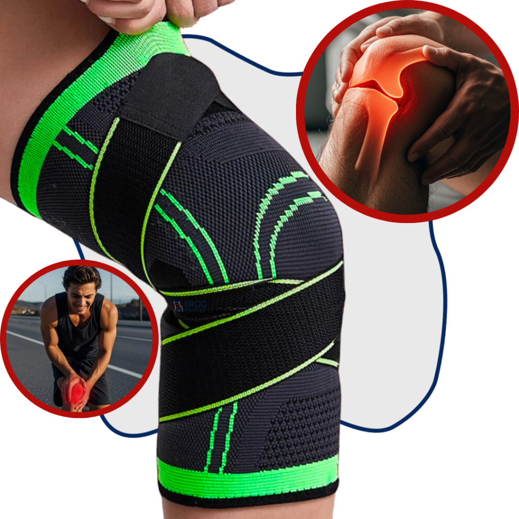 Joelheira Ergo de Compressão Ajustável Esportiva Plus Size
