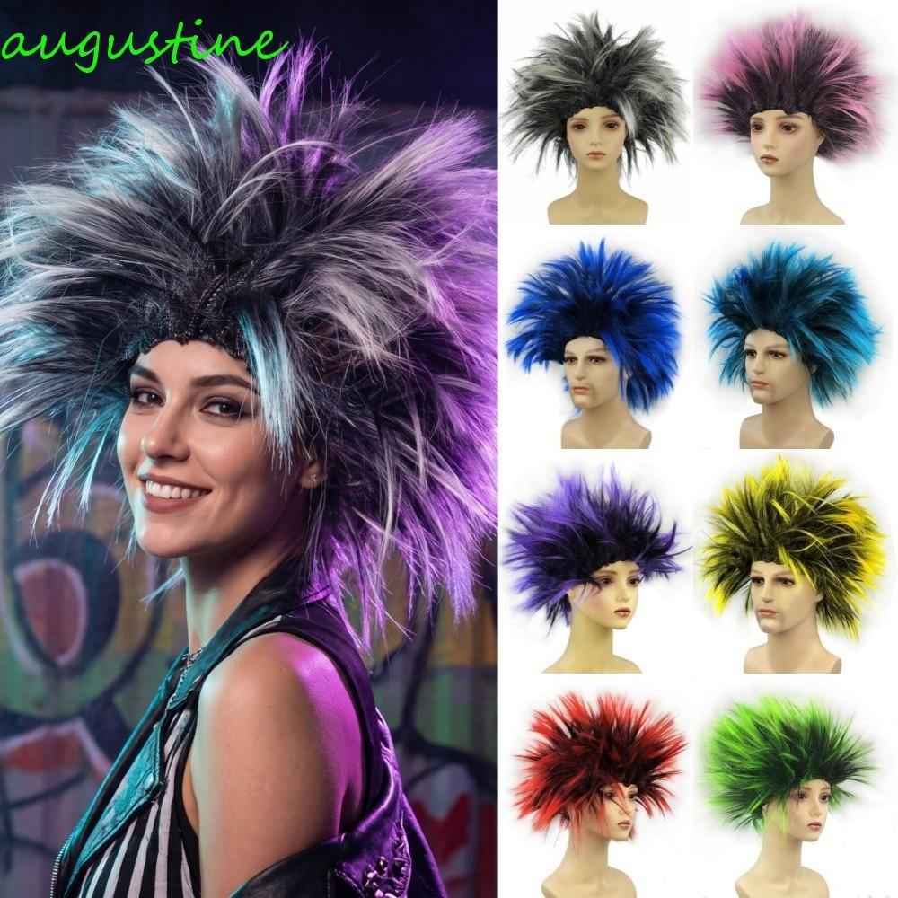AUGUSTINE Mulheres Homens Dress-Up Peruca , 8 Cores Opcionais Cabelo Sintético Colorido De Espetado , Fofo