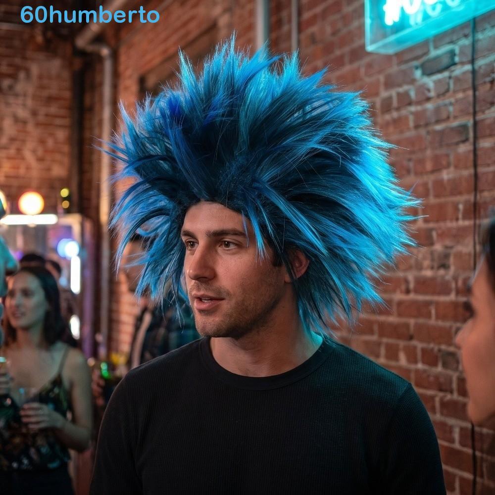 HUMBERTO Mulheres Homens Dress-Up Peruca , 8 Cores Opcionais Cabelo Sintético Colorido De Espetado , Diversão