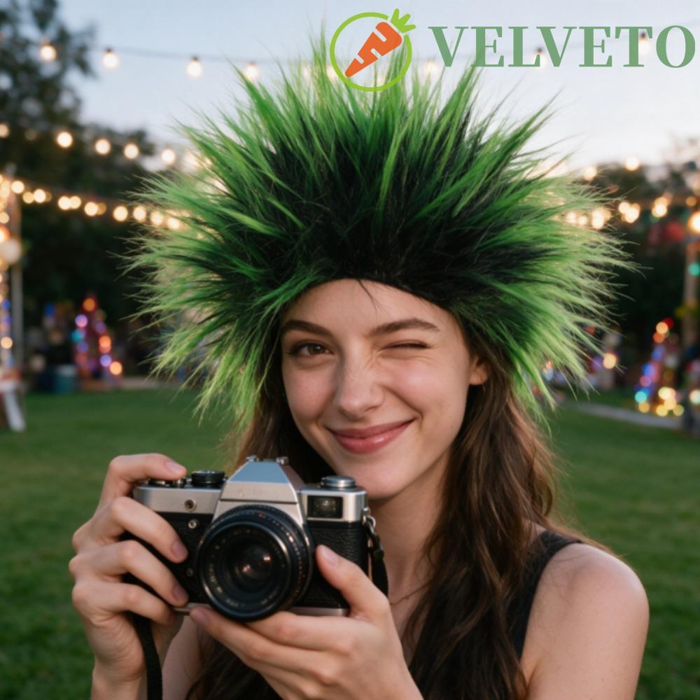 ELVETO Mulheres Homens Dress-Up Peruca , 8 Cores Opcionais Cabelo Sintético Colorido De Espetado , Diversão
