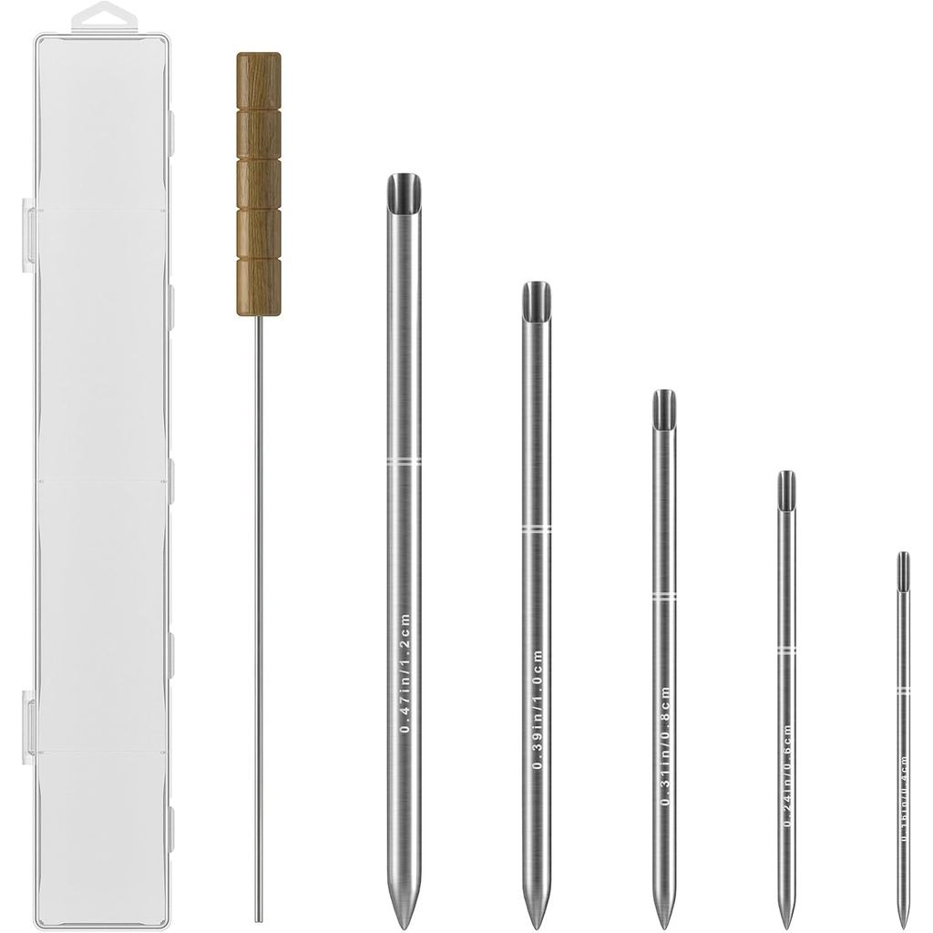 Rope Splicing Tool Kit, Rope Splicing FID Kit for Double Braid Eye Line,Stainless Steel Line Braiding Set Tool Include 5