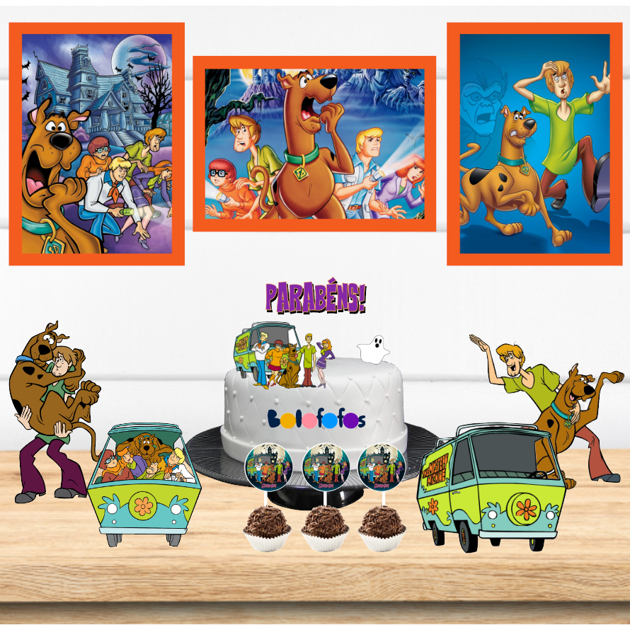 Kit Só um Bolinho - Scooby Doo - Kit Festa em casa - Aniversário, Mêsversário