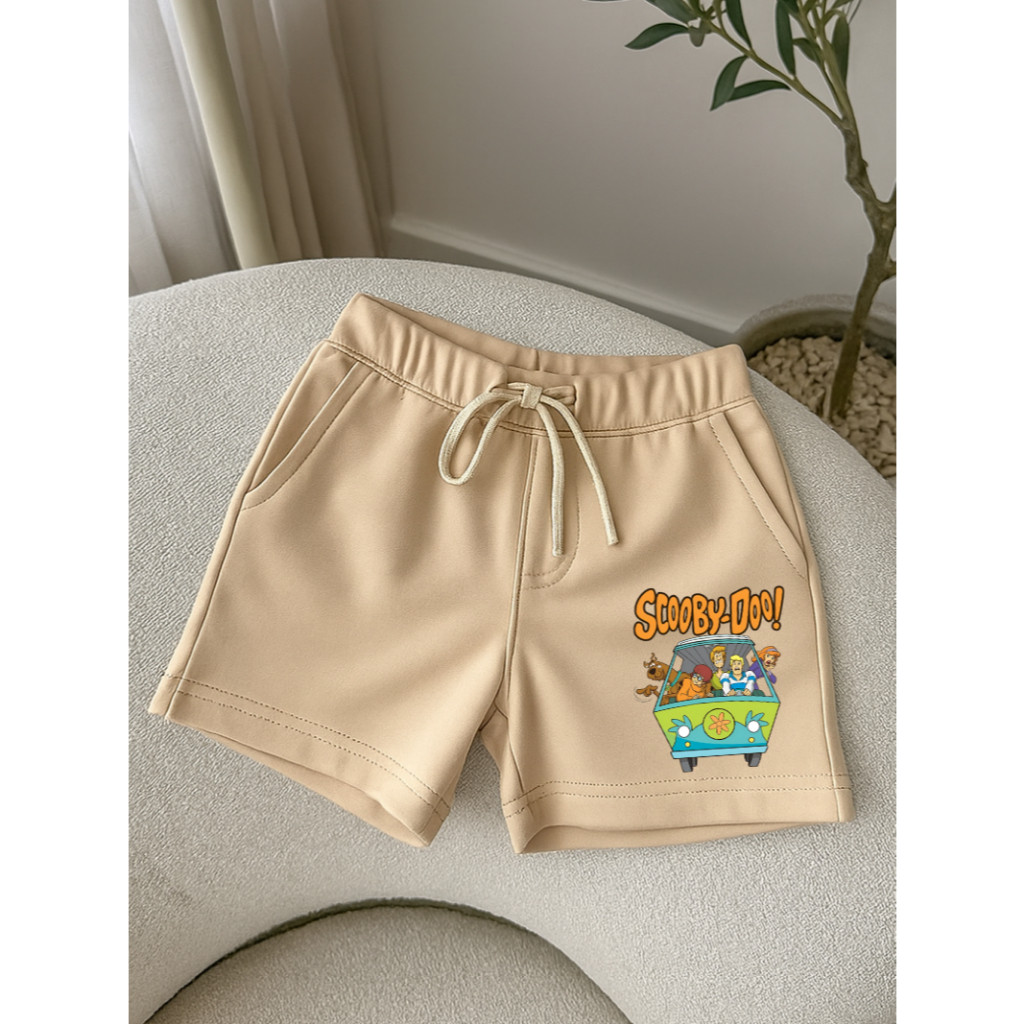 Short Scooby-doo Moletom Infantil Masculino e Feminino com Cordão Menino Menina Do 2 ao 16