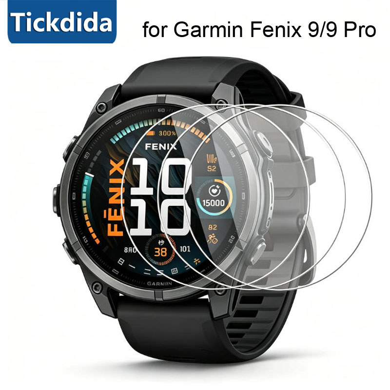 Vidro Temperado Premium 9H Para Garmin Fenix 9 Pro 51mm 47mm 43mm Tela Smartwatch Anti-Risco Protetor Filme Acessórios