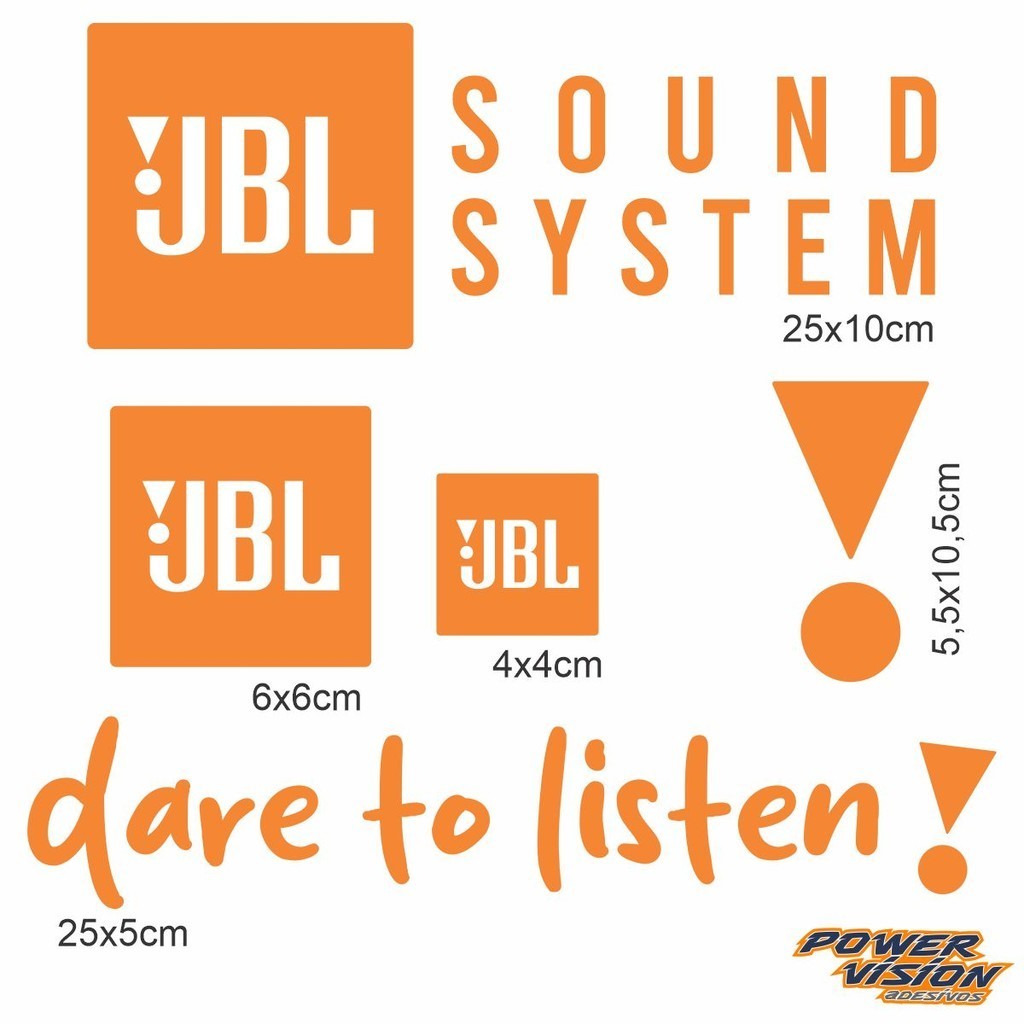Adesivo Logo Sound System Dare to Listen Kit 11 unid