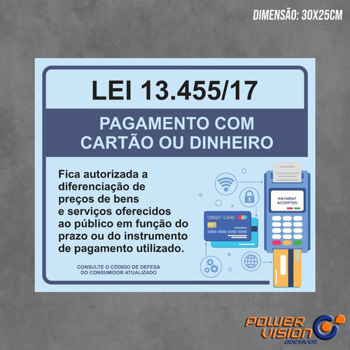 Adesivo Lei 1345517 Pagamentos 13.455/17 Código Consumidor