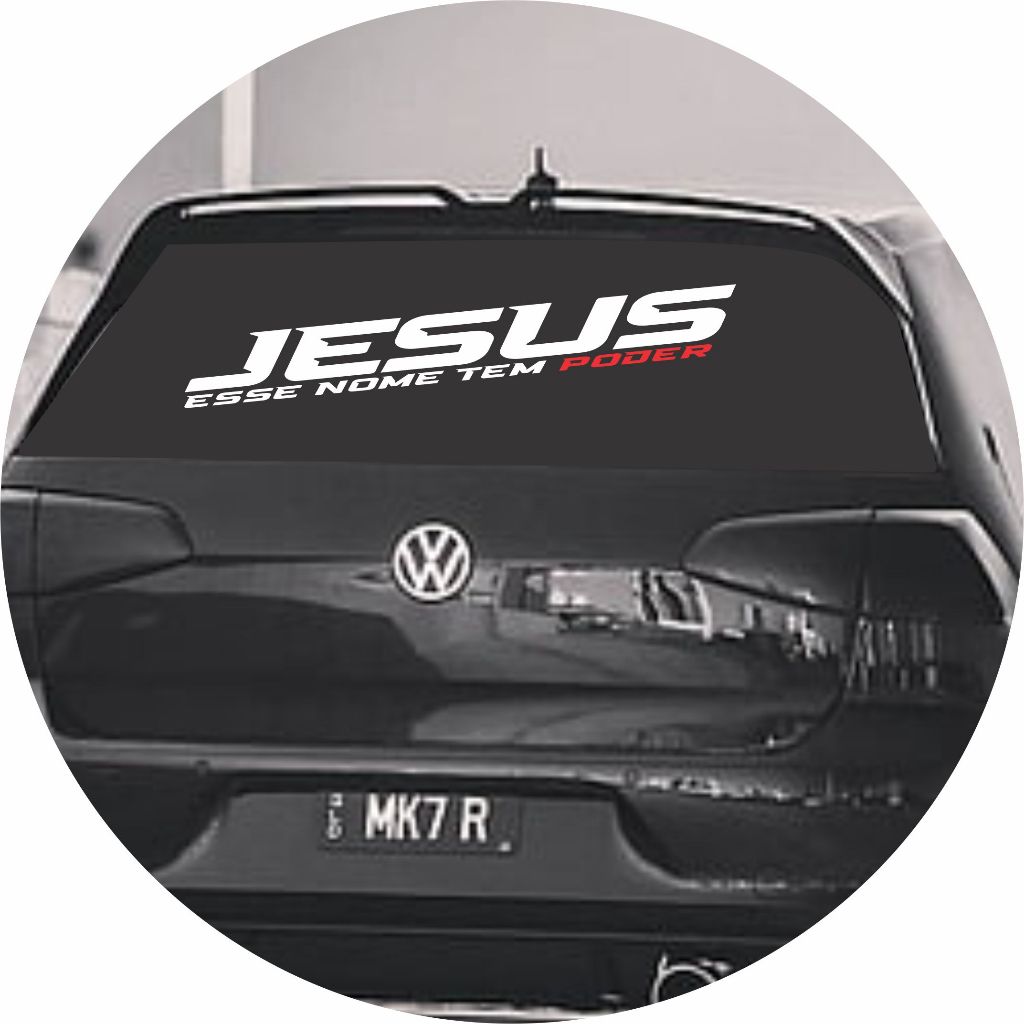 Adesivo Jesus Esse Nome Tem Poder Para-brisa Fé Religioso