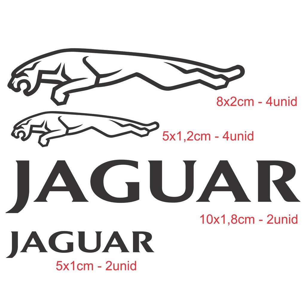 Adesivo Jaguar Capa de Pinça Racing Car Euro Super Esportivo