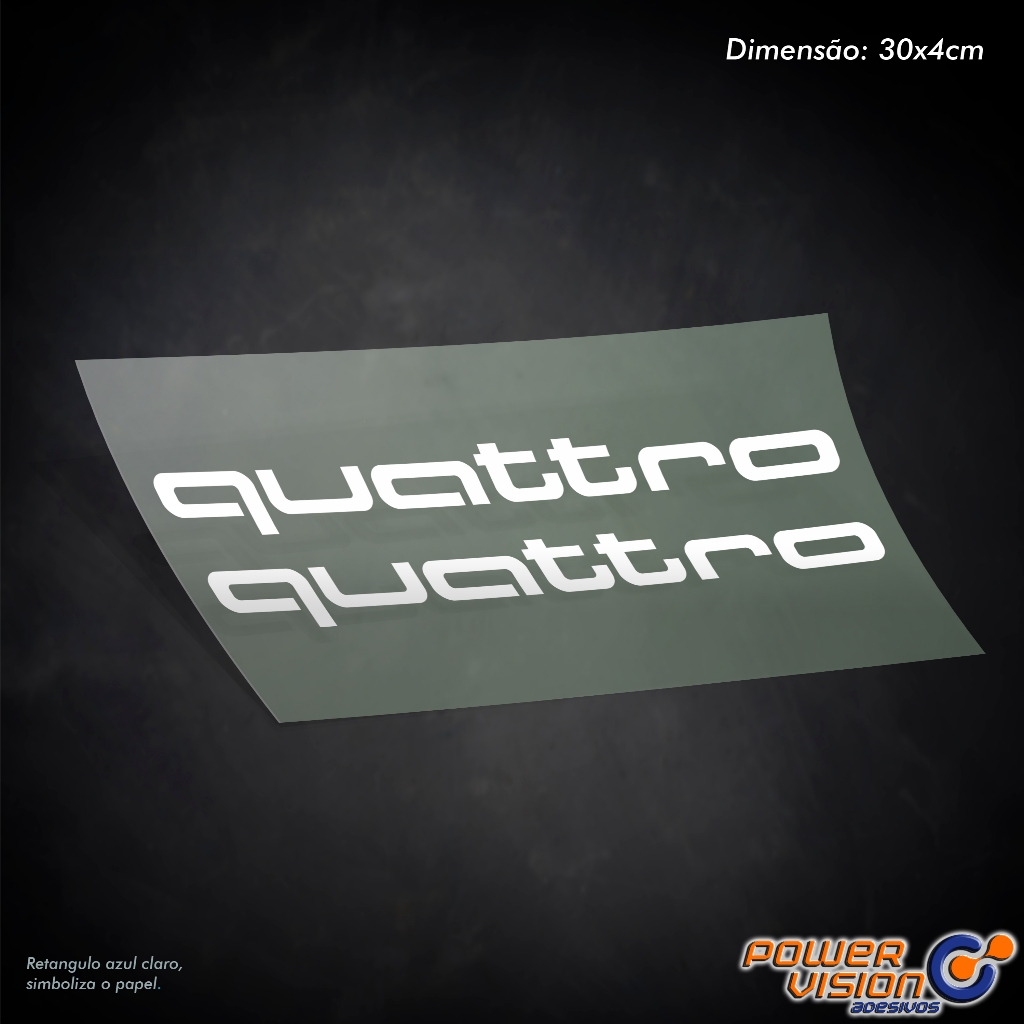 Adesivo Audi Quattro A1A3A4A5
