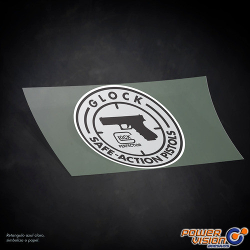 Adesivo Glock Armamento Pistola Glock Perfection Mira