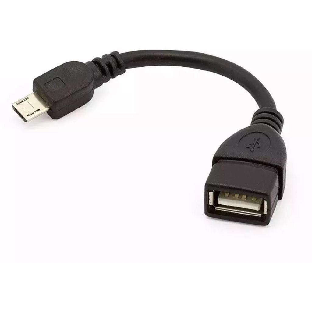 ADAPTADOR CABO OTG USB FEMEA X MICRO USB V8 USE PEN DRIVE MOUSE TECLADO NO CELULAR OU TABLET