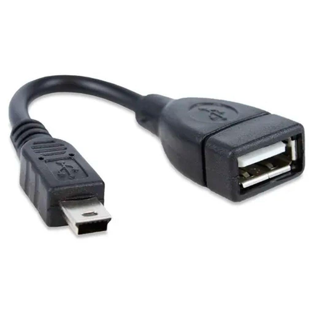 ADAPTADOR CABO OTG USB FEMEA X MINI USB V3 COMPATÍVEL TABLET GPS PENDRIVE