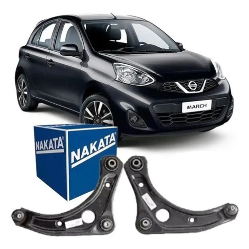Par Bandeja Dianteira Nissan March Versa Com Pivo Original Nakata