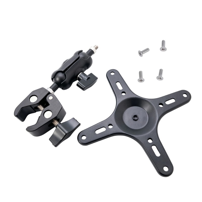 R * Suporte Para Monitor De Câmera Com Placa VESA Removível De Tela De Haste Redonda De Metal Visualização E Montagem De