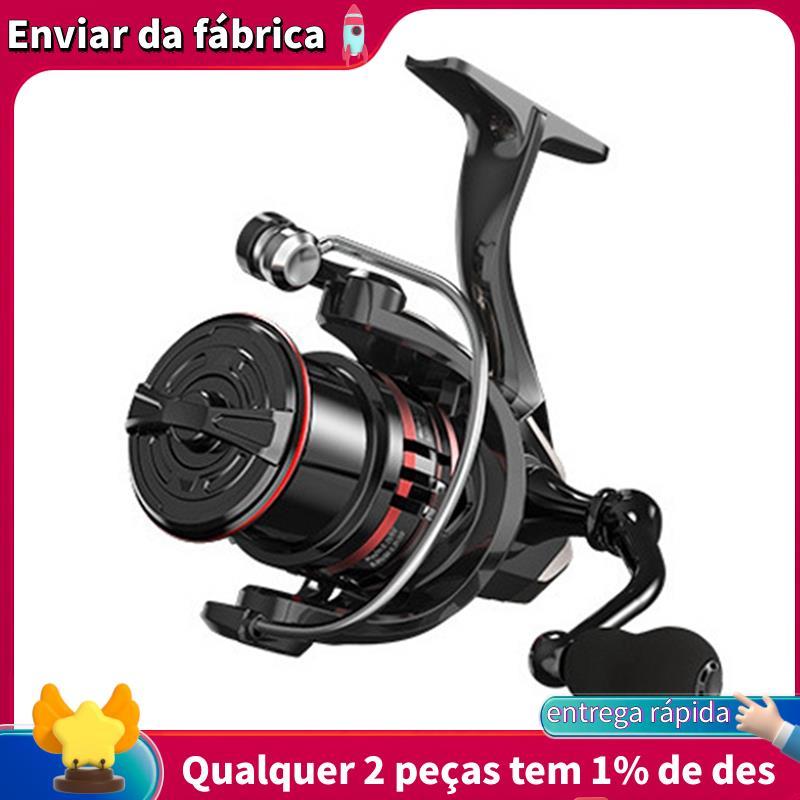 Carretel De Pesca Esquerda/Direita Intercambiável Roda Giratória Linha De Rolamento De Metal Fácil De Usar
