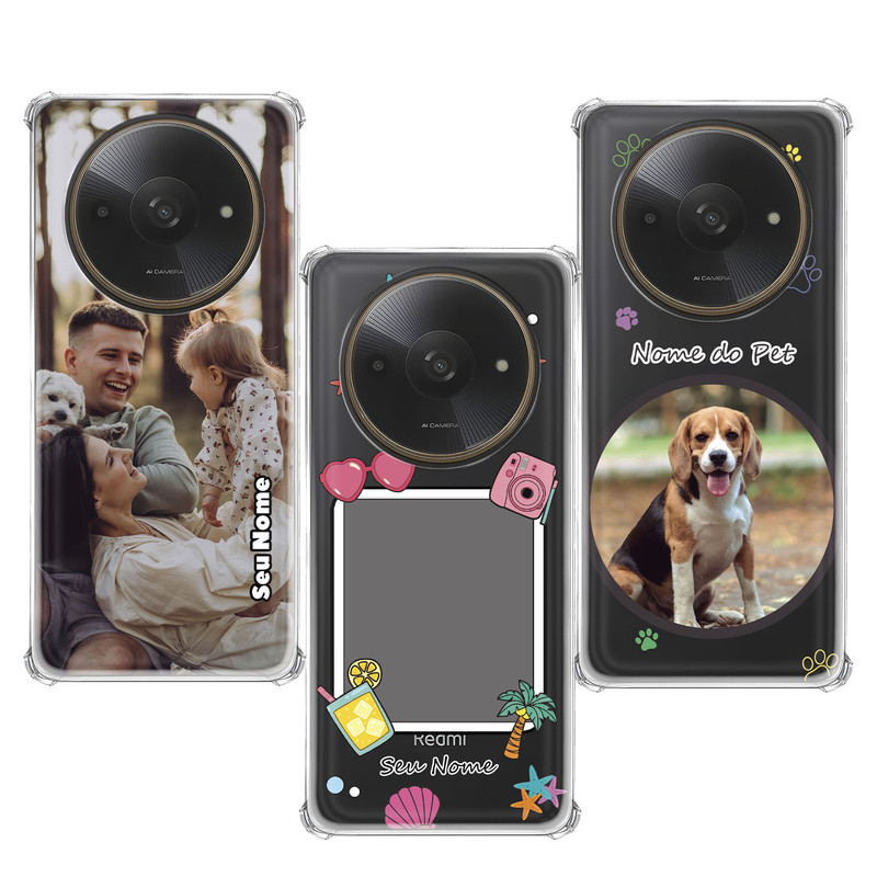 Capinha compatível com Xiaomi Redmi A3x - Fotos Personalizadas