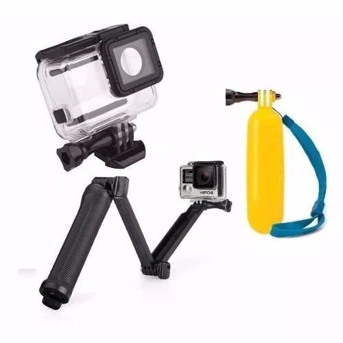 Gopro Black 5 Estanque Bastão 3 Way Flutuante Com Tela Touch